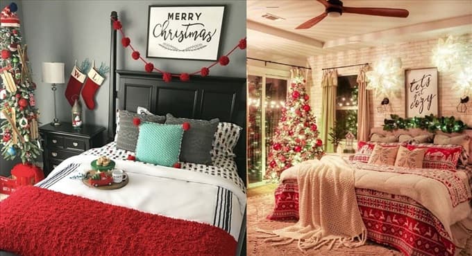 Phong cách decor Noel phòng ngủ 